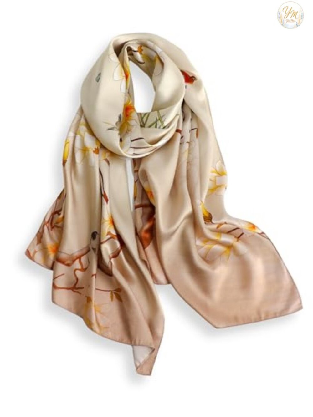 100% Mulberry Silk Long Scarf Oblong Wrap Hair Accessory 68x21
